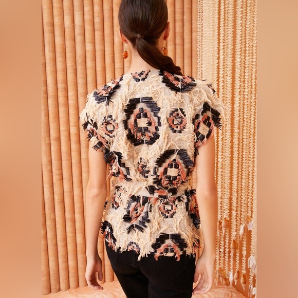 ULLA JOHNSON | Aviana Wrap Vest in Tufted Raffia - Picture 5 of 17